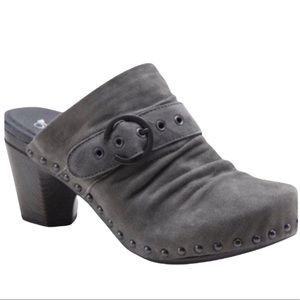 Dansko Gray Suede Mules